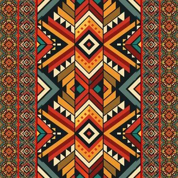 Ethnic boho seamless pattern. Traditional ornament. Tribal pattern. Folk motif.  Stock Illustration