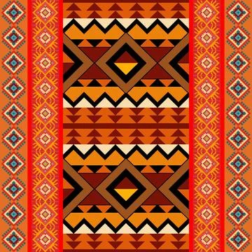 Ethnic boho seamless pattern. Traditional ornament. Tribal pattern. Folk motif.  Stock Illustration