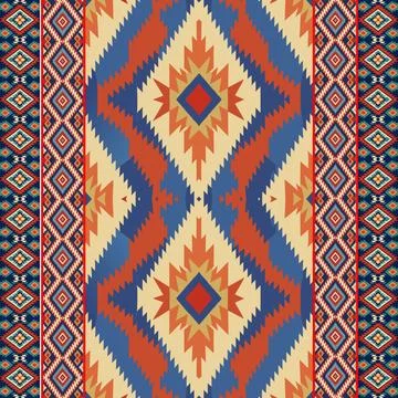 Ethnic boho seamless pattern. Traditional ornament. Tribal pattern. Folk motif.  Stock Illustration