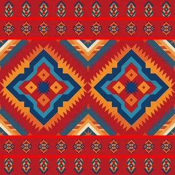 Ethnic boho seamless pattern. Traditional ornament. Tribal pattern. Folk motif.  Stock Illustration