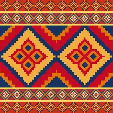 Ethnic boho seamless pattern. Traditional ornament. Tribal pattern. Folk motif.  Stock Illustration