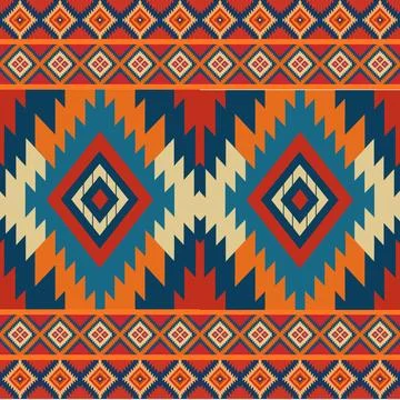 Ethnic boho seamless pattern. Traditional ornament. Tribal pattern. Folk motif.  Stock Illustration