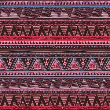 Ethnic boho seamless pattern. Tribal art print, border ornament. Background.. Stock Illustration