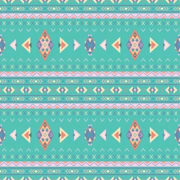 Ethnic boho seamless patterns. Abstract vintage ornament. Vector illustration Stock Illustration