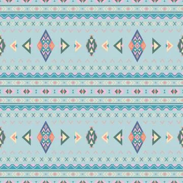 Ethnic boho seamless patterns. Abstract vintage ornament. Vector illustration Stock Illustration