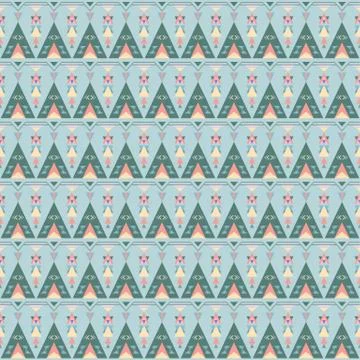 Ethnic boho seamless patterns. Abstract vintage ornament. Vector illustration Stock Illustration