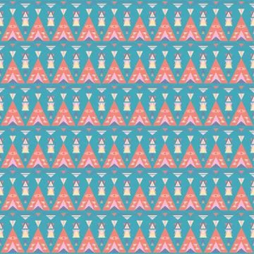 Ethnic boho seamless patterns. Abstract vintage ornament. Vector illustration Stock Illustration