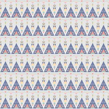 Ethnic boho seamless patterns. Abstract vintage ornament. Vector illustration Stock Illustration