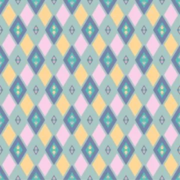 Ethnic boho seamless patterns. Abstract vintage ornament. Vector illustration Stock Illustration