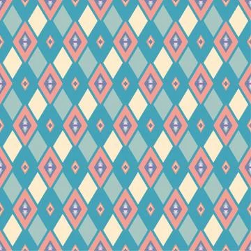 Ethnic boho seamless patterns. Abstract vintage ornament. Vector illustration Stock Illustration