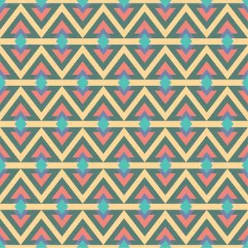 Ethnic boho seamless patterns. Abstract vintage ornament. Vector illustration Stock Illustration