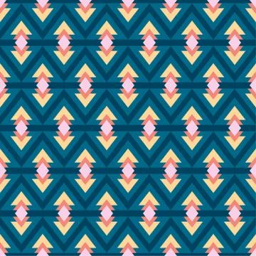 Ethnic boho seamless patterns. Abstract vintage ornament. Vector illustration Stock Illustration