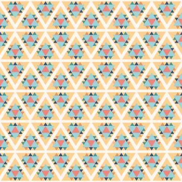 Ethnic boho seamless patterns. Abstract vintage ornament. Vector illustration Stock Illustration
