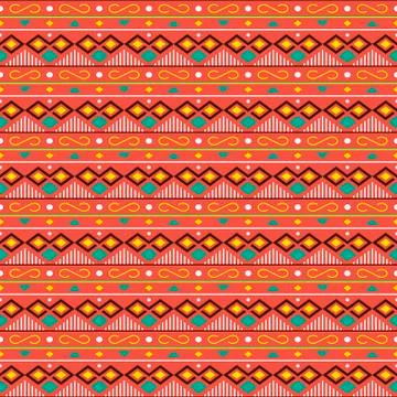 Ethnic boho seamless patterns. Vintage ornament. Vector illustration. Stock Illustration