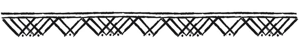 Ethnic border, black Stock Illustration