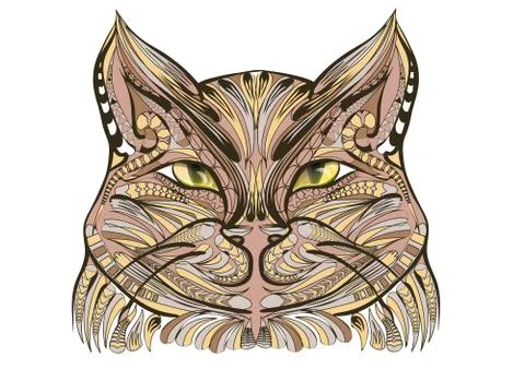 Ethnic cat Stock Illustration