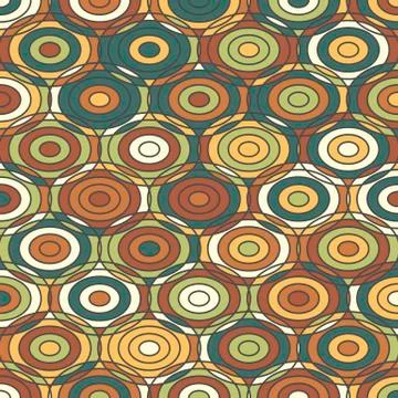 Ethnic colored ornamental Texture with Circles Stock Illustration