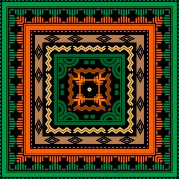 Ethnic colorful frames vector seamless pattern. Tribal background. Repeat geo Stock Illustration