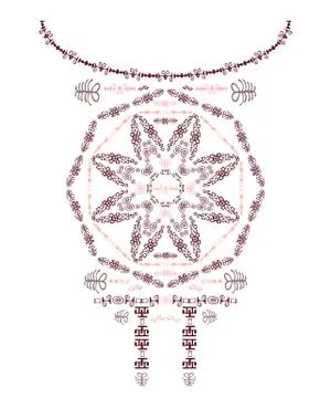 Ethnic Colorful pattern isolated on white Illustrazione stock