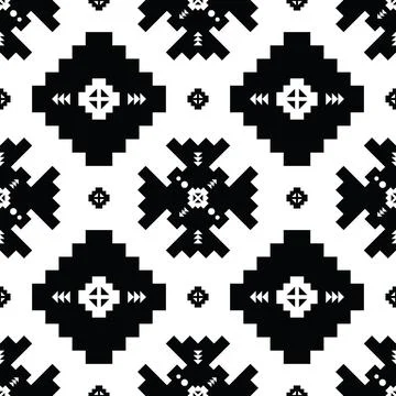 Ethnic contemporary repeat pattern. Seamless motif with tribal oriental. Illustrazione stock