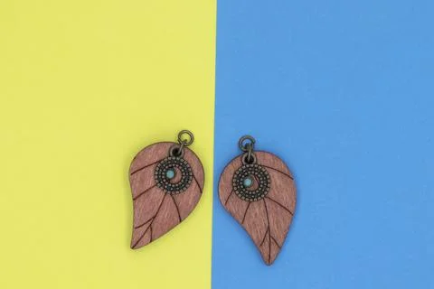 Ethnic decorations on colored sheets of paper. Stock Photos