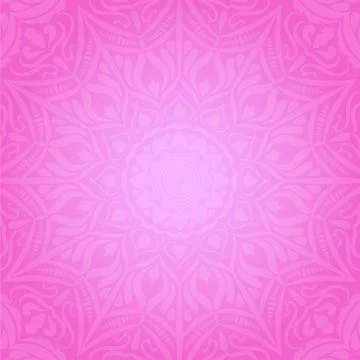 Ethnic decorative round element  pink soft background Stock Illustration