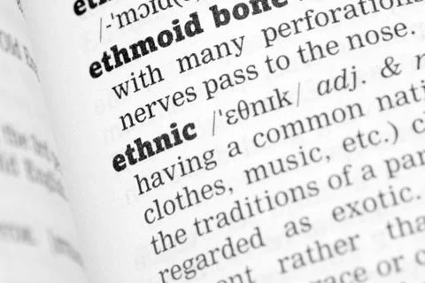 Ethnic Dictionary Definition Stock Photos