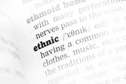 Ethnic Dictionary Definition Stock Photos