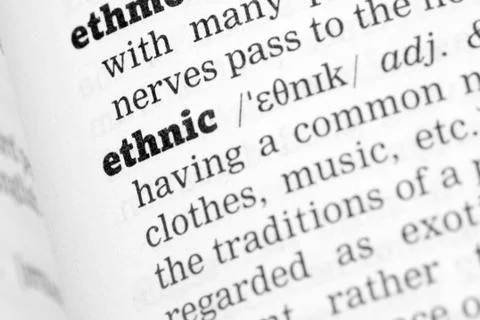 Ethnic Dictionary Definition Stock Photos