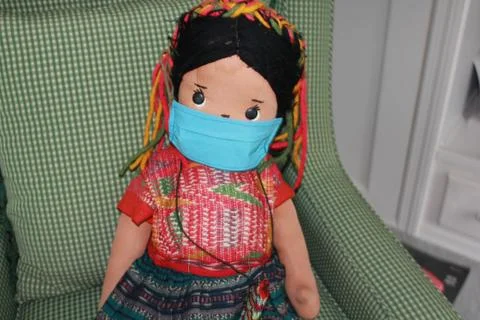 Ethnic Doll with Mask Stock Photos