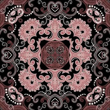 Ethnic elegance floral vector seamless pattern. Lace ornamental colorful Stock Illustration