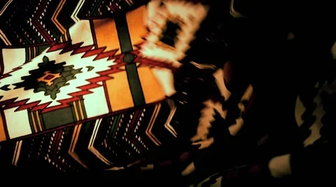 Ethnic fabric moves Stock Footage 64574847