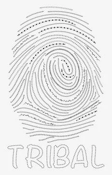 Ethnic Finger print Stock Illustration