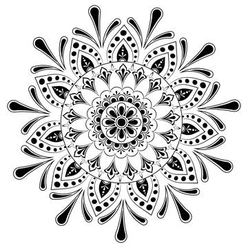 Ethnic Floral Mandala Pattern Design. Stock Illustration
