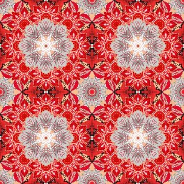 Ethnic floral seamless pattern. Abstract ornamental pattern Stock Illustration