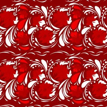 Ethnic floral seamless pattern. Decorative ornamental flowers Stock Illustration