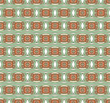 Ethnic floral seamless pattern Stock Illustration