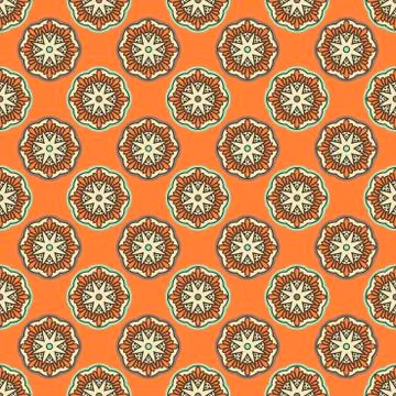 Ethnic floral seamless pattern Stock Illustration