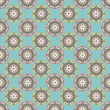 Ethnic floral seamless pattern Stock Illustration