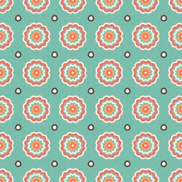 Ethnic floral seamless pattern Stock Illustration
