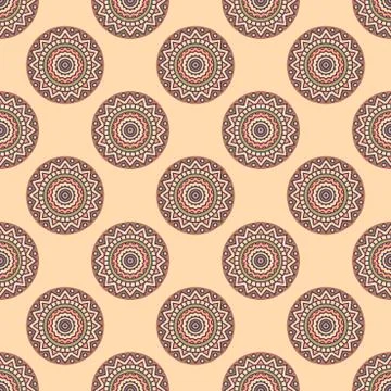 Ethnic floral seamless pattern Stock Illustration