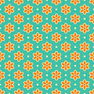 Ethnic floral seamless pattern Stock Illustration