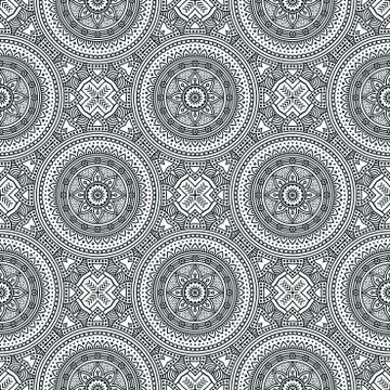 Ethnic floral seamless pattern Stock Illustration