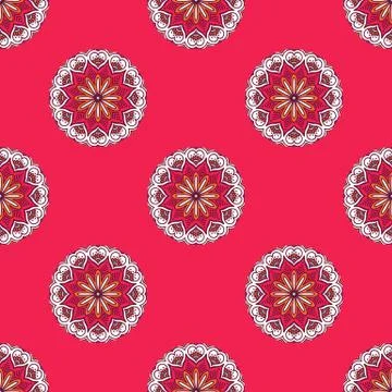 Ethnic floral seamless pattern Stock Illustration