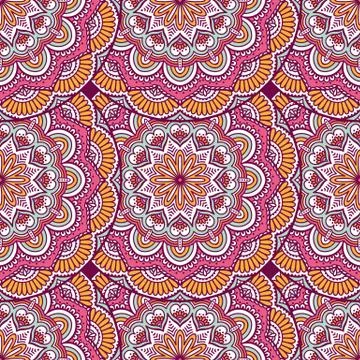 Ethnic floral seamless pattern Stock Illustration