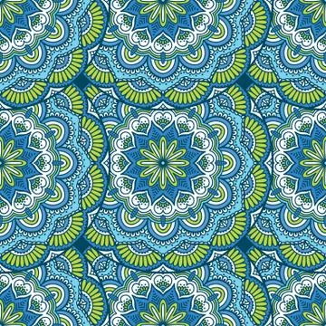 Ethnic floral seamless pattern Stock Illustration