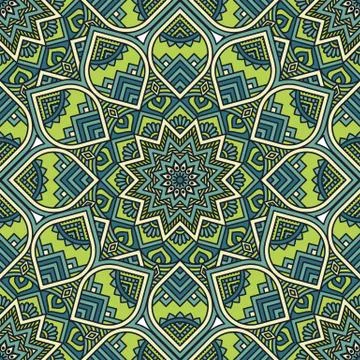 Ethnic floral seamless pattern Stock Illustration