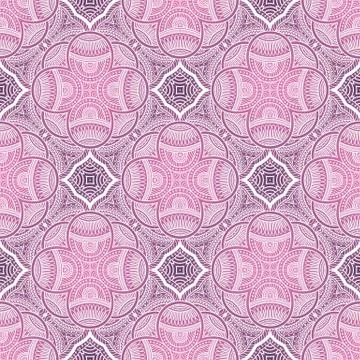 Ethnic floral seamless pattern Stock Illustration
