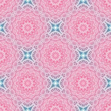 Ethnic floral seamless pattern Stock Illustration