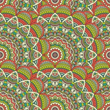 Ethnic floral seamless pattern Stock-Illustration